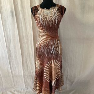 *Gorgeous Komarov Size S/M Sleeveless Calf Length One of a Kind Dress*
